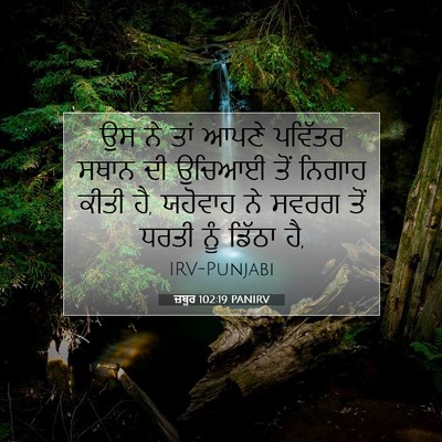 Picture 07 - ਜ਼ਬੂਰ 102:19 PANIRV - ਉਸ ਨੇ ਤਾਂ ਆਪਣੇ - Bible Verse Picture