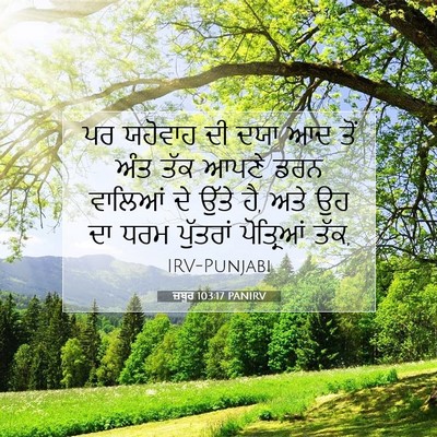 Picture 07 - ਜ਼ਬੂਰ 103:17 PANIRV - ਪਰ ਯਹੋਵਾਹ ਦੀ ਦਯਾ ਆਦ - Bible Verse Picture