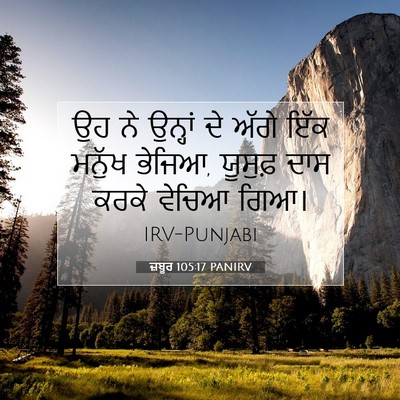 Picture 07 - ਜ਼ਬੂਰ 105:17 PANIRV - ਉਹ ਨੇ ਉਨ੍ਹਾਂ ਦੇ - Bible Verse Picture