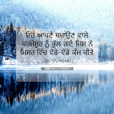 Picture 07 - ਜ਼ਬੂਰ 106:21 PANIRV - ਓਹ ਆਪਣੇ ਬਚਾਉਣ ਵਾਲੇ - Bible Verse Picture