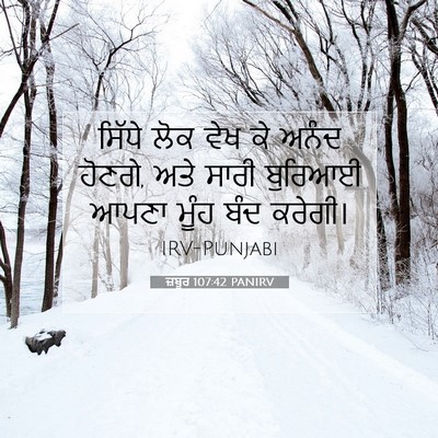 Picture 07 - ਜ਼ਬੂਰ 107:42 PANIRV - ਸਿੱਧੇ ਲੋਕ ਵੇਖ ਕੇ - Bible Verse Picture