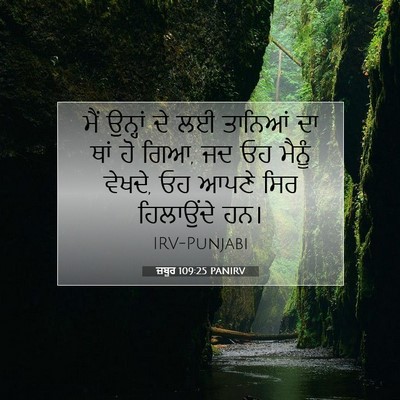 Picture 07 - ਜ਼ਬੂਰ 109:25 PANIRV - ਮੈਂ ਉਨ੍ਹਾਂ ਦੇ ਲਈ - Bible Verse Picture