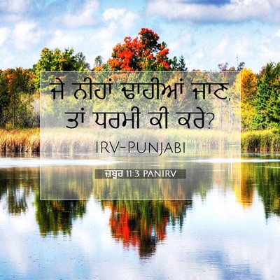 Picture 07 - ਜ਼ਬੂਰ 11:3 PANIRV - ਜੇ ਨੀਹਾਂ ਢਾਹੀਆਂ - Bible Verse Picture
