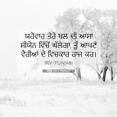 Picture 07 - ਜ਼ਬੂਰ 110:2 PANIRV - ਯਹੋਵਾਹ ਤੇਰੇ ਬਲ ਦੀ - Bible Verse Picture