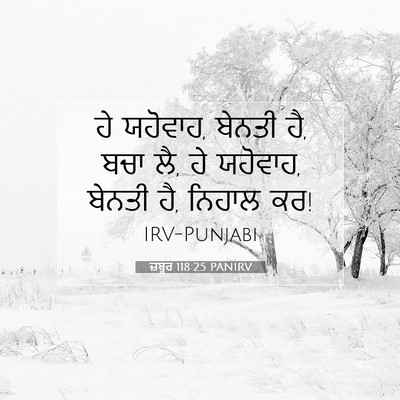 Picture 07 - ਜ਼ਬੂਰ 118:25 PANIRV - ਹੇ ਯਹੋਵਾਹ, ਬੇਨਤੀ - Bible Verse Picture