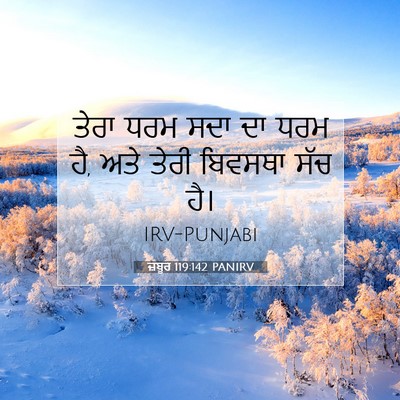 Picture 07 - ਜ਼ਬੂਰ 119:142 PANIRV - ਤੇਰਾ ਧਰਮ ਸਦਾ ਦਾ ਧਰਮ - Bible Verse Picture