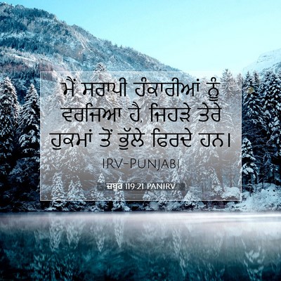 Picture 07 - ਜ਼ਬੂਰ 119:21 PANIRV - ਮੈਂ ਸਰਾਪੀ - Bible Verse Picture