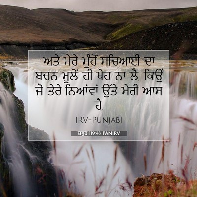 Picture 07 - ਜ਼ਬੂਰ 119:43 PANIRV - ਅਤੇ ਮੇਰੇ ਮੂੰਹੋਂ - Bible Verse Picture