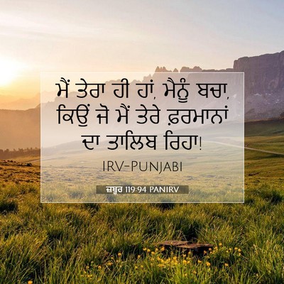 Picture 07 - ਜ਼ਬੂਰ 119:94 PANIRV - ਮੈਂ ਤੇਰਾ ਹੀ ਹਾਂ, - Bible Verse Picture