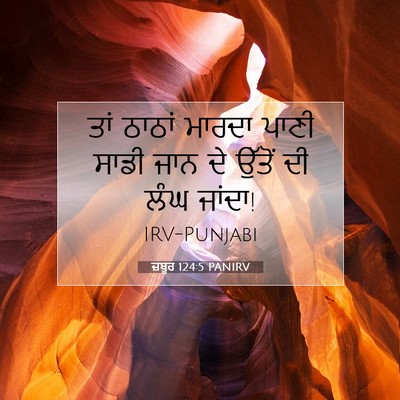 Picture 07 - ਜ਼ਬੂਰ 124:5 PANIRV - ਤਾਂ ਠਾਠਾਂ ਮਾਰਦਾ - Bible Verse Picture