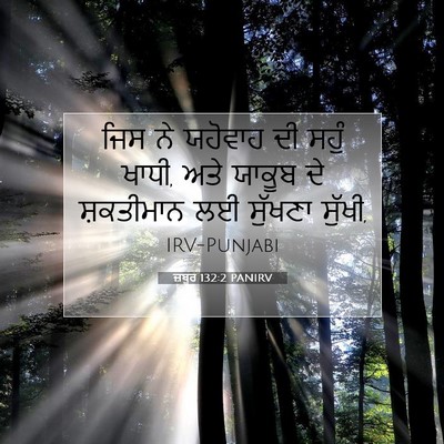 Picture 07 - ਜ਼ਬੂਰ 132:2 PANIRV - ਜਿਸ ਨੇ ਯਹੋਵਾਹ ਦੀ - Bible Verse Picture