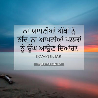 Picture 07 - ਜ਼ਬੂਰ 132:4 PANIRV - ਨਾ ਆਪਣੀਆਂ ਅੱਖਾਂ - Bible Verse Picture