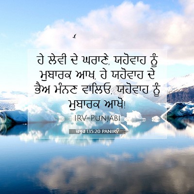 Picture 07 - ਜ਼ਬੂਰ 135:20 PANIRV - ਹੇ ਲੇਵੀ ਦੇ ਘਰਾਣੇ, - Bible Verse Picture