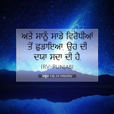 Picture 07 - ਜ਼ਬੂਰ 136:24 PANIRV - ਅਤੇ ਸਾਨੂੰ ਸਾਡੇ - Bible Verse Picture
