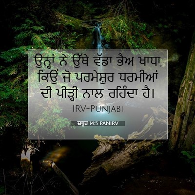 Picture 07 - ਜ਼ਬੂਰ 14:5 PANIRV - ਉਨ੍ਹਾਂ ਨੇ ਉੱਥੇ - Bible Verse Picture