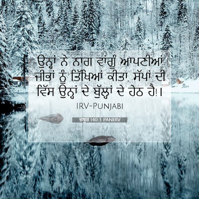 Picture 07 - ਜ਼ਬੂਰ 140:3 PANIRV - ਉਨ੍ਹਾਂ ਨੇ ਨਾਗ - Bible Verse Picture