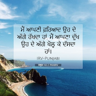 Picture 07 - ਜ਼ਬੂਰ 142:2 PANIRV - ਮੈਂ ਆਪਣੀ ਫ਼ਰਿਆਦ ਉਹ - Bible Verse Picture