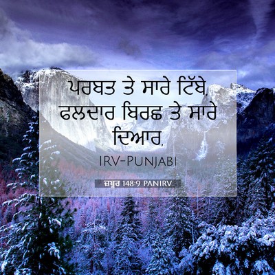 Picture 07 - ਜ਼ਬੂਰ 148:9 PANIRV - ਪਰਬਤ ਤੇ ਸਾਰੇ ਟਿੱਬੇ, - Bible Verse Picture