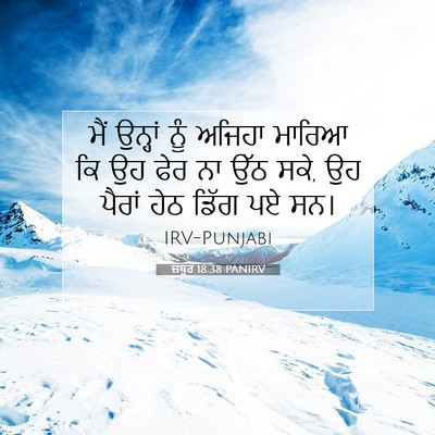 Picture 07 - ਜ਼ਬੂਰ 18:38 PANIRV - ਮੈਂ ਉਨ੍ਹਾਂ ਨੂੰ - Bible Verse Picture