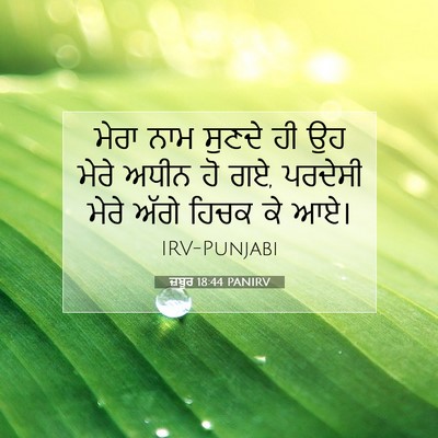 Picture 07 - ਜ਼ਬੂਰ 18:44 PANIRV - ਮੇਰਾ ਨਾਮ ਸੁਣਦੇ ਹੀ - Bible Verse Picture