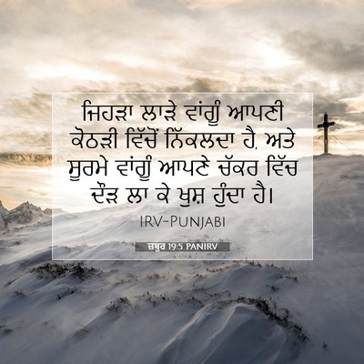 Picture 07 - ਜ਼ਬੂਰ 19:5 PANIRV - ਜਿਹੜਾ ਲਾੜੇ ਵਾਂਗੂੰ - Bible Verse Picture