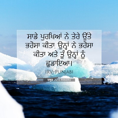 Picture 07 - ਜ਼ਬੂਰ 22:4 PANIRV - ਸਾਡੇ ਪੁਰਖਿਆਂ ਨੇ - Bible Verse Picture