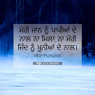 Picture 07 - ਜ਼ਬੂਰ 26:9 PANIRV - ਮੇਰੀ ਜਾਨ ਨੂੰ - Bible Verse Picture