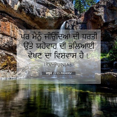 Picture 07 - ਜ਼ਬੂਰ 27:13 PANIRV - ਪਰ ਮੈਨੂੰ ਜੀਉਂਦਿਆਂ - Bible Verse Picture