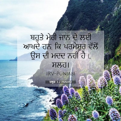 Picture 07 - ਜ਼ਬੂਰ 3:2 PANIRV - ਬਹੁਤੇ ਮੇਰੀ ਜਾਨ ਦੇ - Bible Verse Picture