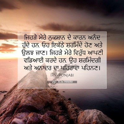 Picture 07 - ਜ਼ਬੂਰ 35:26 PANIRV - ਜਿਹੜੇ ਮੇਰੇ ਨੁਕਸਾਨ - Bible Verse Picture