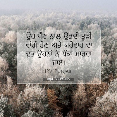 Picture 07 - ਜ਼ਬੂਰ 35:5 PANIRV - ਉਹ ਪੌਣ ਨਾਲ ਉੱਡਦੀ - Bible Verse Picture
