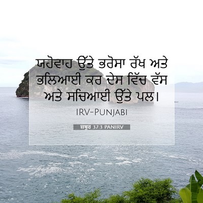 Picture 07 - ਜ਼ਬੂਰ 37:3 PANIRV - ਯਹੋਵਾਹ ਉੱਤੇ ਭਰੋਸਾ - Bible Verse Picture