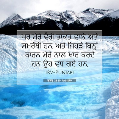 Picture 07 - ਜ਼ਬੂਰ 38:19 PANIRV - ਪਰ ਮੇਰੇ ਵੈਰੀ ਤਾਕਤ - Bible Verse Picture