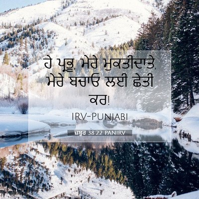 Picture 07 - ਜ਼ਬੂਰ 38:22 PANIRV - ਹੇ ਪ੍ਰਭੂ, ਮੇਰੇ - Bible Verse Picture