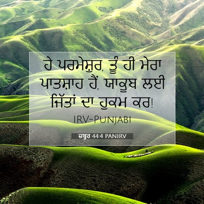 Picture 07 - ਜ਼ਬੂਰ 44:4 PANIRV - ਹੇ ਪਰਮੇਸ਼ੁਰ, ਤੂੰ ਹੀ - Bible Verse Picture
