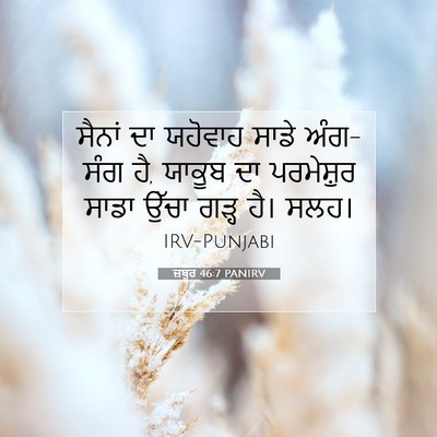 Picture 07 - ਜ਼ਬੂਰ 46:7 PANIRV - ਸੈਨਾਂ ਦਾ ਯਹੋਵਾਹ - Bible Verse Picture