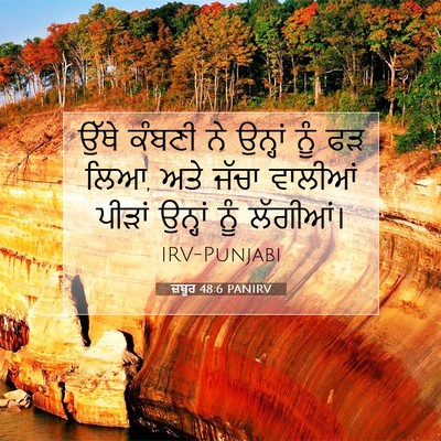Picture 07 - ਜ਼ਬੂਰ 48:6 PANIRV - ਉੱਥੇ ਕੰਬਣੀ ਨੇ - Bible Verse Picture