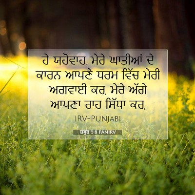 Picture 07 - ਜ਼ਬੂਰ 5:8 PANIRV - ਹੇ ਯਹੋਵਾਹ, ਮੇਰੇ - Bible Verse Picture