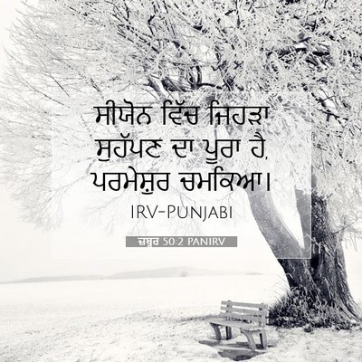 Picture 07 - ਜ਼ਬੂਰ 50:2 PANIRV - ਸੀਯੋਨ ਵਿੱਚ ਜਿਹੜਾ - Bible Verse Picture