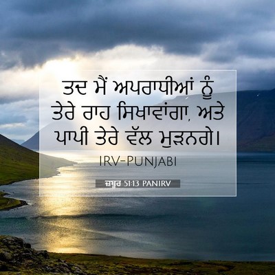 Picture 07 - ਜ਼ਬੂਰ 51:13 PANIRV - ਤਦ ਮੈਂ ਅਪਰਾਧੀਆਂ - Bible Verse Picture