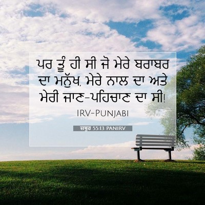 Picture 07 - ਜ਼ਬੂਰ 55:13 PANIRV - ਪਰ ਤੂੰ ਹੀ ਸੀ ਜੋ - Bible Verse Picture