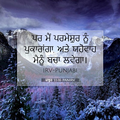 Picture 07 - ਜ਼ਬੂਰ 55:16 PANIRV - ਪਰ ਮੈਂ ਪਰਮੇਸ਼ੁਰ - Bible Verse Picture