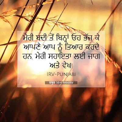 Picture 07 - ਜ਼ਬੂਰ 59:4 PANIRV - ਮੇਰੀ ਬਦੀ ਤੋਂ - Bible Verse Picture