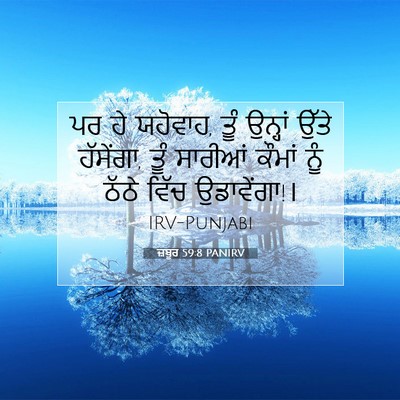 Picture 07 - ਜ਼ਬੂਰ 59:8 PANIRV - ਪਰ ਹੇ ਯਹੋਵਾਹ, ਤੂੰ - Bible Verse Picture