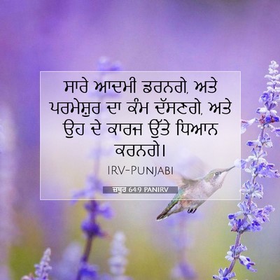 Picture 07 - ਜ਼ਬੂਰ 64:9 PANIRV - ਸਾਰੇ ਆਦਮੀ ਡਰਨਗੇ, - Bible Verse Picture