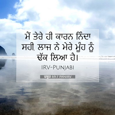 Picture 07 - ਜ਼ਬੂਰ 69:7 PANIRV - ਮੈਂ ਤੇਰੇ ਹੀ ਕਾਰਨ - Bible Verse Picture