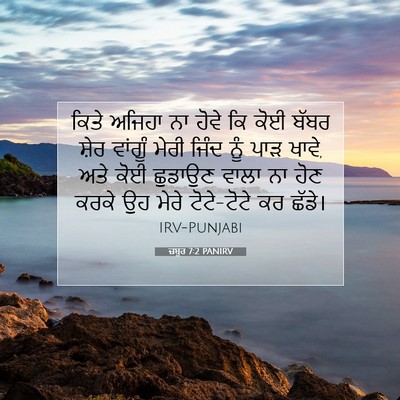 Picture 07 - ਜ਼ਬੂਰ 7:2 PANIRV - ਕਿਤੇ ਅਜਿਹਾ ਨਾ ਹੋਵੇ - Bible Verse Picture