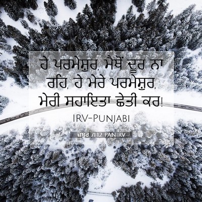 Picture 07 - ਜ਼ਬੂਰ 71:12 PANIRV - ਹੇ ਪਰਮੇਸ਼ੁਰ, ਮੈਥੋਂ - Bible Verse Picture