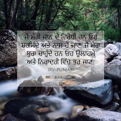 Picture 07 - ਜ਼ਬੂਰ 71:13 PANIRV - ਜੋ ਮੇਰੀ ਜਾਨ ਦੇ - Bible Verse Picture