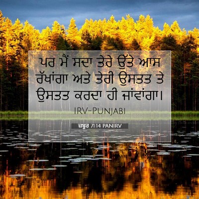 Picture 07 - ਜ਼ਬੂਰ 71:14 PANIRV - ਪਰ ਮੈਂ ਸਦਾ ਤੇਰੇ - Bible Verse Picture